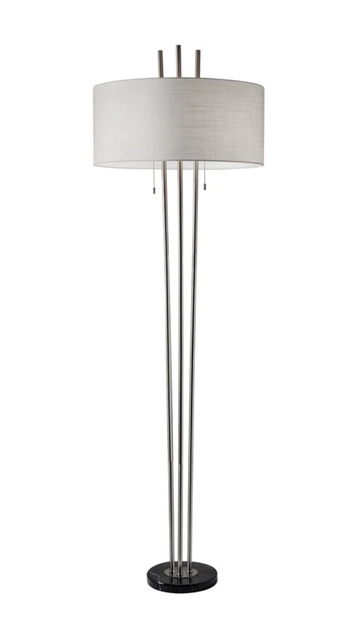 Anderson 2-Light Floor Lamp In Black Marble