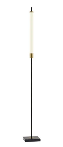 Piper LED Floor Lamp In Black Marble