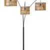 Cabana 3-Light Arc Lamp In Dark Bronze Painted 1 Cabana 3-Light Arc Lamp In Dark Bronze Painted -Adesso 981036