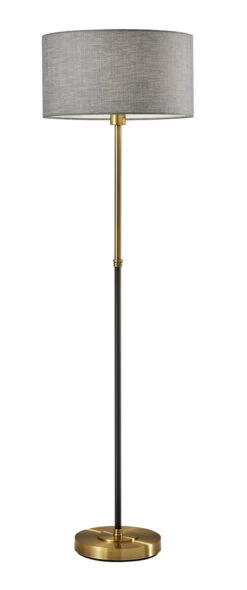 Bergen Floor Lamp In Antique Brass