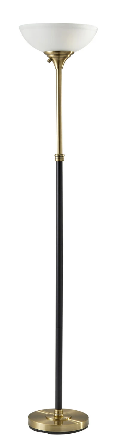 Bergen 2-Light Torchiere In Antique Brass 3 Bergen 2-Light Torchiere In Antique Brass