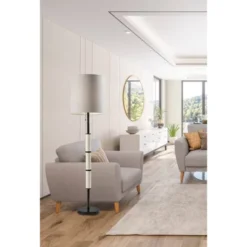 Vanessa Floor Lamp With Textured Ceramic - Adesso