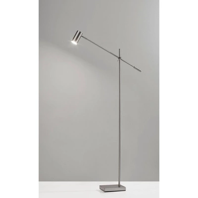 58" X 63" 3-way Collette Floor Lamp (Includes LED Light Bulb) Steel - Adesso 3 58" X 63" 3-way Collette Floor Lamp (Includes LED Light Bulb) Steel - Adesso