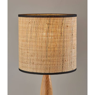 Cayman Natural Wood Table Lamp Black - Adesso 5 Cayman Natural Wood Table Lamp Black - Adesso - Image 3