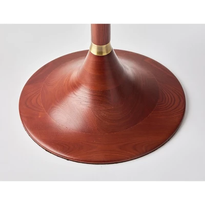 Rebecca Floor Lamp Walnut Rubberwood With Antique Brass Accent - Adesso 4 Rebecca Floor Lamp Walnut Rubberwood With Antique Brass Accent - Adesso - Image 2