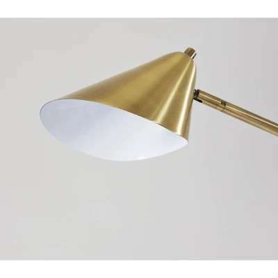Hawthorne Floor Lamp Antique Brass - Adesso 4 Hawthorne Floor Lamp Antique Brass - Adesso - Image 2