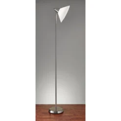 Swivel Torchiere Brushed Steel - Adesso -Adesso GUEST 0548fdf0 15ce 4824 8315 fe60e4fcf5ae