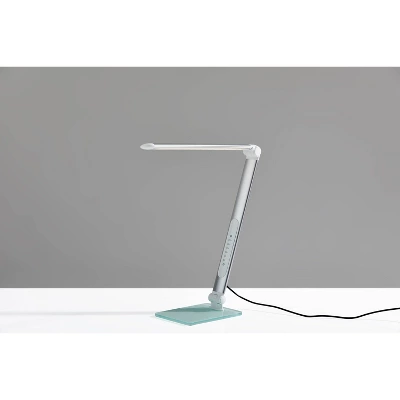 16.75" X 24" Douglas Multi-Function Desk Lamp (Includes LED Light Bulb) Silver - Adesso 4 16.75" X 24" Douglas Multi-Function Desk Lamp (Includes LED Light Bulb) Silver - Adesso - Image 2