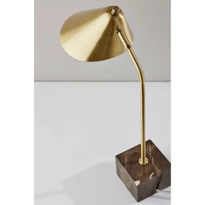 Hawthorne Desk Lamp Antique Brass - Adesso 5 Hawthorne Desk Lamp Antique Brass - Adesso - Image 3