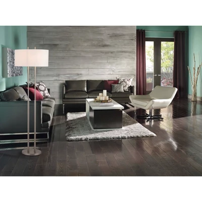62" Duet Floor Lamp Silver/Ivory - Adesso 5 62" Duet Floor Lamp Silver/Ivory - Adesso - Image 3
