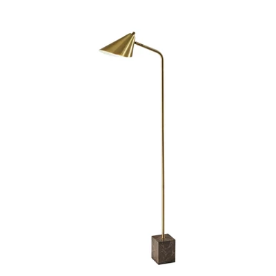 Hawthorne Floor Lamp Antique Brass - Adesso 3 Hawthorne Floor Lamp Antique Brass - Adesso