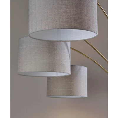 3 Arm Bergen Arc Lamp Black - Adesso 5 3 Arm Bergen Arc Lamp Black - Adesso - Image 3