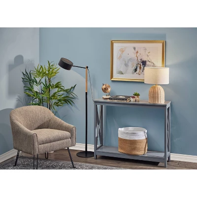 Dylan Floor Lamp Natural Wood/Black - Adesso 3 Dylan Floor Lamp Natural Wood/Black - Adesso