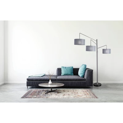91" Wellington Arc Lamp Silver - Adesso 5 91" Wellington Arc Lamp Silver - Adesso - Image 3