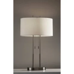 Duet Table Lamp Silver - Adesso 5 Duet Table Lamp Silver - Adesso -Adesso GUEST 0f0f8752 55ee 454f b815 4bab1f4494a1
