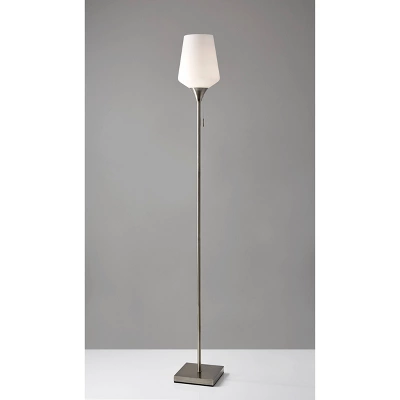Roxy Floor Lamp Brushed Steel - Adesso 3 Roxy Floor Lamp Brushed Steel - Adesso