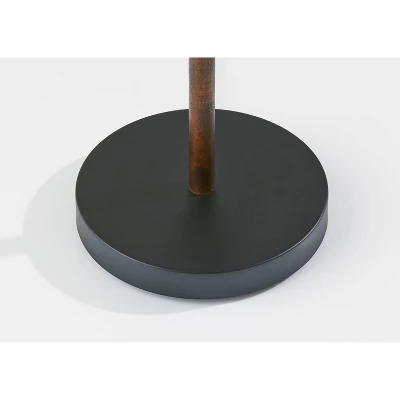 Palmer Walnut Floor Lamp Black - Adesso 6 Palmer Walnut Floor Lamp Black - Adesso - Image 4