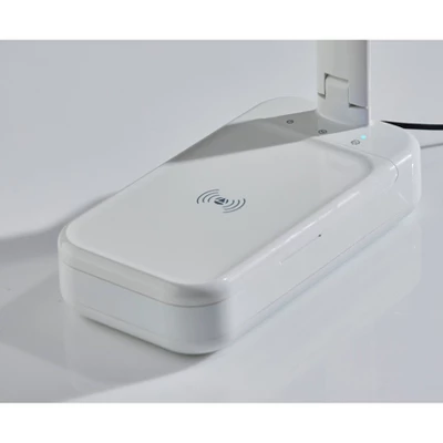 UV-C Sanitizing Table Lamp With Wireless Charging And Smart Switch White (Includes LED Light Bulb) - Adesso 5 UV-C Sanitizing Table Lamp With Wireless Charging And Smart Switch White (Includes LED Light Bulb) - Adesso - Image 3