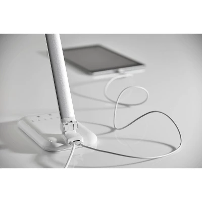16.25" Lennox Multi-Function Desk Lamp (Includes LED Light Bulb) White - Adesso 8 16.25" Lennox Multi-Function Desk Lamp (Includes LED Light Bulb) White - Adesso - Image 6