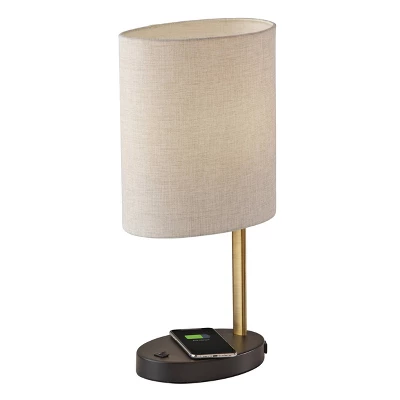Curtis AdessoCharge Wireless Charging Table Lamp Black/Brass - Adesso 4 Curtis AdessoCharge Wireless Charging Table Lamp Black/Brass - Adesso - Image 2
