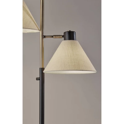Matthew Tree Lamp Black W. Antique Brass - Adesso 5 Matthew Tree Lamp Black W. Antique Brass - Adesso - Image 3