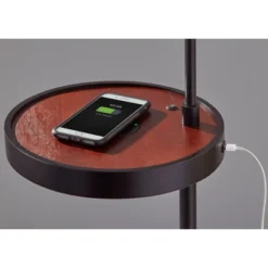 63.5" Oliver Charge Shelf Floor Lamp Black - Adesso -Adesso GUEST 19edd008 a3da 4b1b 8307 2423410f3f53