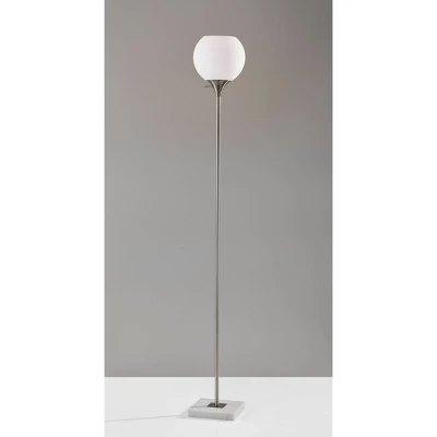 71" 3-way Fiona Torchiere Steel - Adesso 3 71" 3-way Fiona Torchiere Steel - Adesso