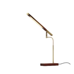 LED Barrett Desk Lamp Walnut/Brass (Includes LED Light Bulb) - Adesso 14 LED Barrett Desk Lamp Walnut/Brass (Includes LED Light Bulb) - Adesso -Adesso GUEST 1aa2b6f7 e33a 40e5 9c80 0140f5c6bb56