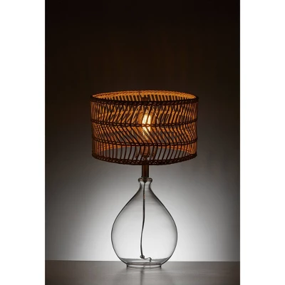 Cuba Teardrop Table Lamp (Includes Light Bulb) Clear/Natural - Adesso 5 Cuba Teardrop Table Lamp (Includes Light Bulb) Clear/Natural - Adesso - Image 3