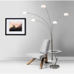 86" Luna Arc Lamp (Includes Light Bulb) Silver - Adesso 7 86" Luna Arc Lamp (Includes Light Bulb) Silver - Adesso -Adesso GUEST 20a79562 fb73 4417 be51 c164ce6595fb