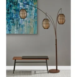 83" Maui Collection 3-Arm Arc Lamp Brown - Adesso 6 83" Maui Collection 3-Arm Arc Lamp Brown - Adesso -Adesso GUEST 21c46085 e08e 4c62 a799 82d9deb87651
