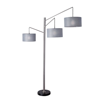 91" Wellington Arc Lamp Silver - Adesso 4 91" Wellington Arc Lamp Silver - Adesso - Image 2