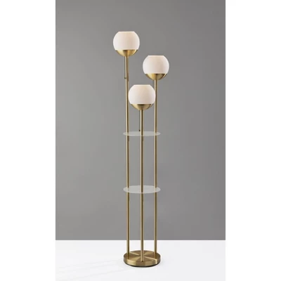 Bianca Shelf Floor Lamp Antique Brass - Adesso 9 Bianca Shelf Floor Lamp Antique Brass - Adesso - Image 7