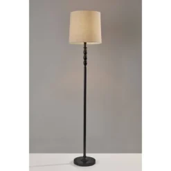 58" 3-way William Floor Lamp Black - Adesso 9 58" 3-way William Floor Lamp Black - Adesso -Adesso GUEST 26871e49 64dc 4f9c ba56 dc001a8613c4