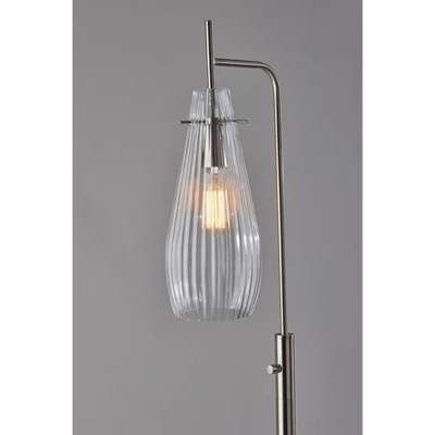 Layla Floor Lamp Brushed Steel - Adesso 4 Layla Floor Lamp Brushed Steel - Adesso - Image 2