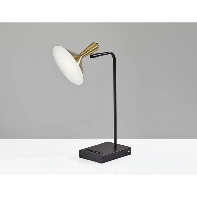 Lucas Desk Lamp (Includes LED Light Bulb) Black - Adesso 4 Lucas Desk Lamp (Includes LED Light Bulb) Black - Adesso - Image 2