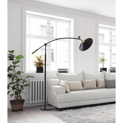 Bradley Arc Lamp With Smart Switch Black (Includes LED Light Bulb) - Adesso 4 Bradley Arc Lamp With Smart Switch Black (Includes LED Light Bulb) - Adesso - Image 2