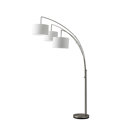 Trinity Arc Lamp Brushed Steel - Adesso 6 Trinity Arc Lamp Brushed Steel - Adesso - Image 4