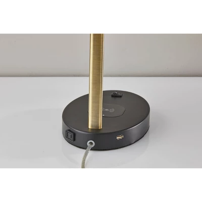 Curtis AdessoCharge Wireless Charging Table Lamp Black/Brass - Adesso 9 Curtis AdessoCharge Wireless Charging Table Lamp Black/Brass - Adesso - Image 7