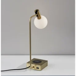 Windsor Charge Table Lamp Antique Brass (Includes LED Light Bulb) - Adesso 9 Windsor Charge Table Lamp Antique Brass (Includes LED Light Bulb) - Adesso -Adesso GUEST 2eda8468 4f90 489d 98f2 57a564ec7c4b