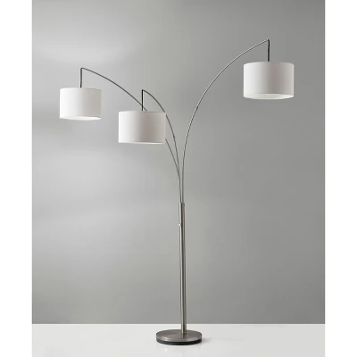 Trinity Arc Lamp Brushed Steel - Adesso 4 Trinity Arc Lamp Brushed Steel - Adesso - Image 2