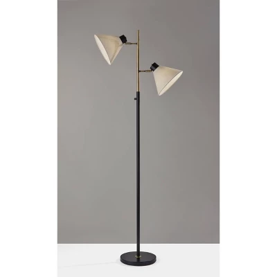 Matthew Tree Lamp Black W. Antique Brass - Adesso 4 Matthew Tree Lamp Black W. Antique Brass - Adesso - Image 2