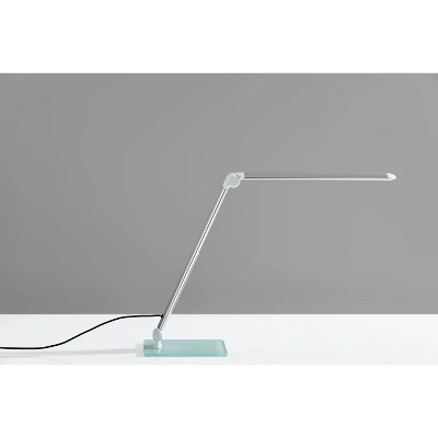 16.75" X 24" Douglas Multi-Function Desk Lamp (Includes LED Light Bulb) Silver - Adesso 5 16.75" X 24" Douglas Multi-Function Desk Lamp (Includes LED Light Bulb) Silver - Adesso - Image 3