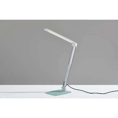 16.75" X 24" Douglas Multi-Function Desk Lamp (Includes LED Light Bulb) Silver - Adesso 3 16.75" X 24" Douglas Multi-Function Desk Lamp (Includes LED Light Bulb) Silver - Adesso