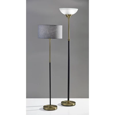 71" Bergen Collection Torchiere Black - Adesso 7 71" Bergen Collection Torchiere Black - Adesso - Image 5