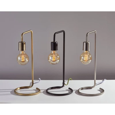 16.5" Morgan Desk Lamp Black (Includes Light Bulb) - Adesso 4 16.5" Morgan Desk Lamp Black (Includes Light Bulb) - Adesso - Image 2
