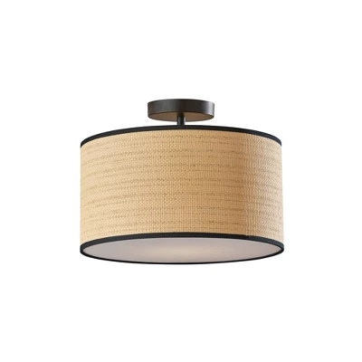 Harvest Flush Mount Black - Adesso 4 Harvest Flush Mount Black - Adesso - Image 2