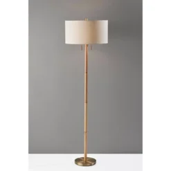 Madeline Floor Lamp Natural Rubberwood Antique Brass - Adesso 9 Madeline Floor Lamp Natural Rubberwood Antique Brass - Adesso -Adesso GUEST 3c57c3b8 aac3 488e ac54 d2eede3b7e9d