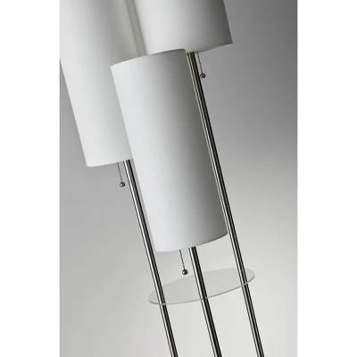 68" Trio Floor Lamp Silver - Adesso 5 68" Trio Floor Lamp Silver - Adesso - Image 3