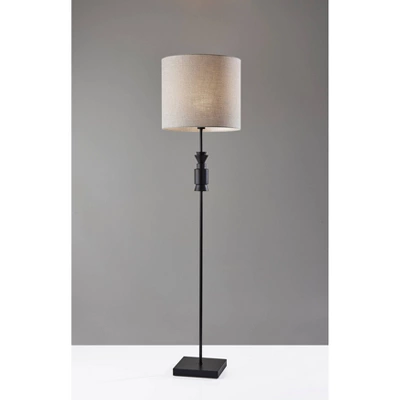 Elton Rubber Wood Floor Lamp Black - Adesso 7 Elton Rubber Wood Floor Lamp Black - Adesso - Image 5